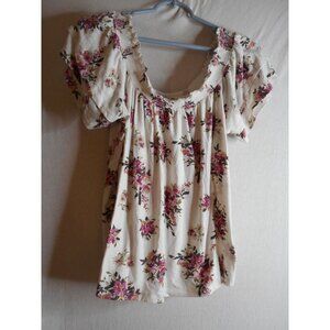 Off Shoulder Pink Floral crop top Rue 21